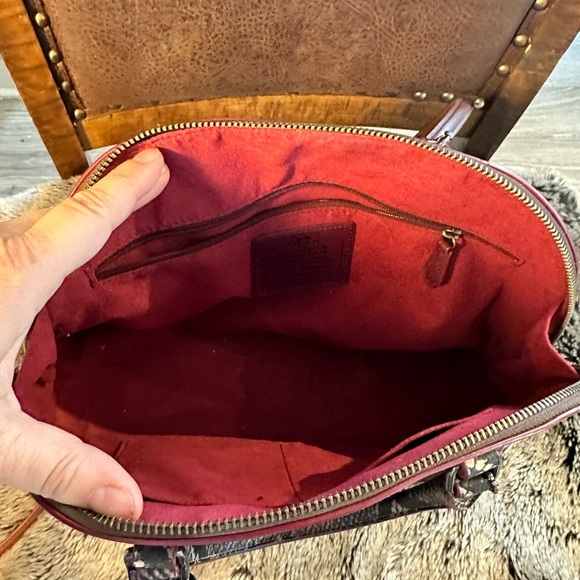 Coach Designer Authentic Exotic Brown and Oxford Sierra Satchel Bag - Picture 3 of 12